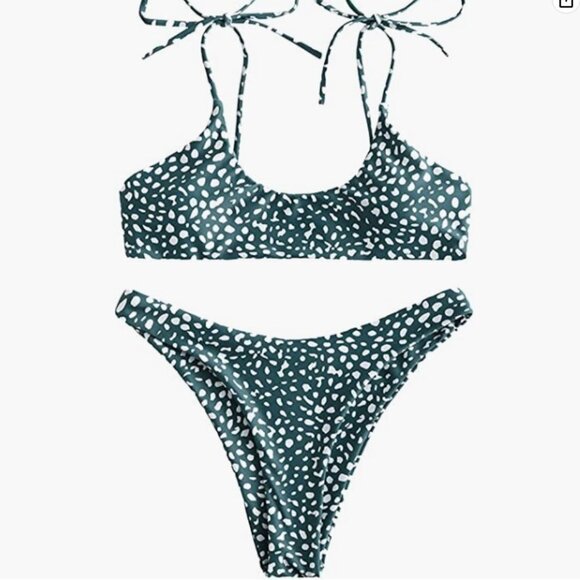 Sechico Women's Two Piece Bikini Set Sexy Tie Shoulder Bikini Swimsuit Small - Picture 2 of 7